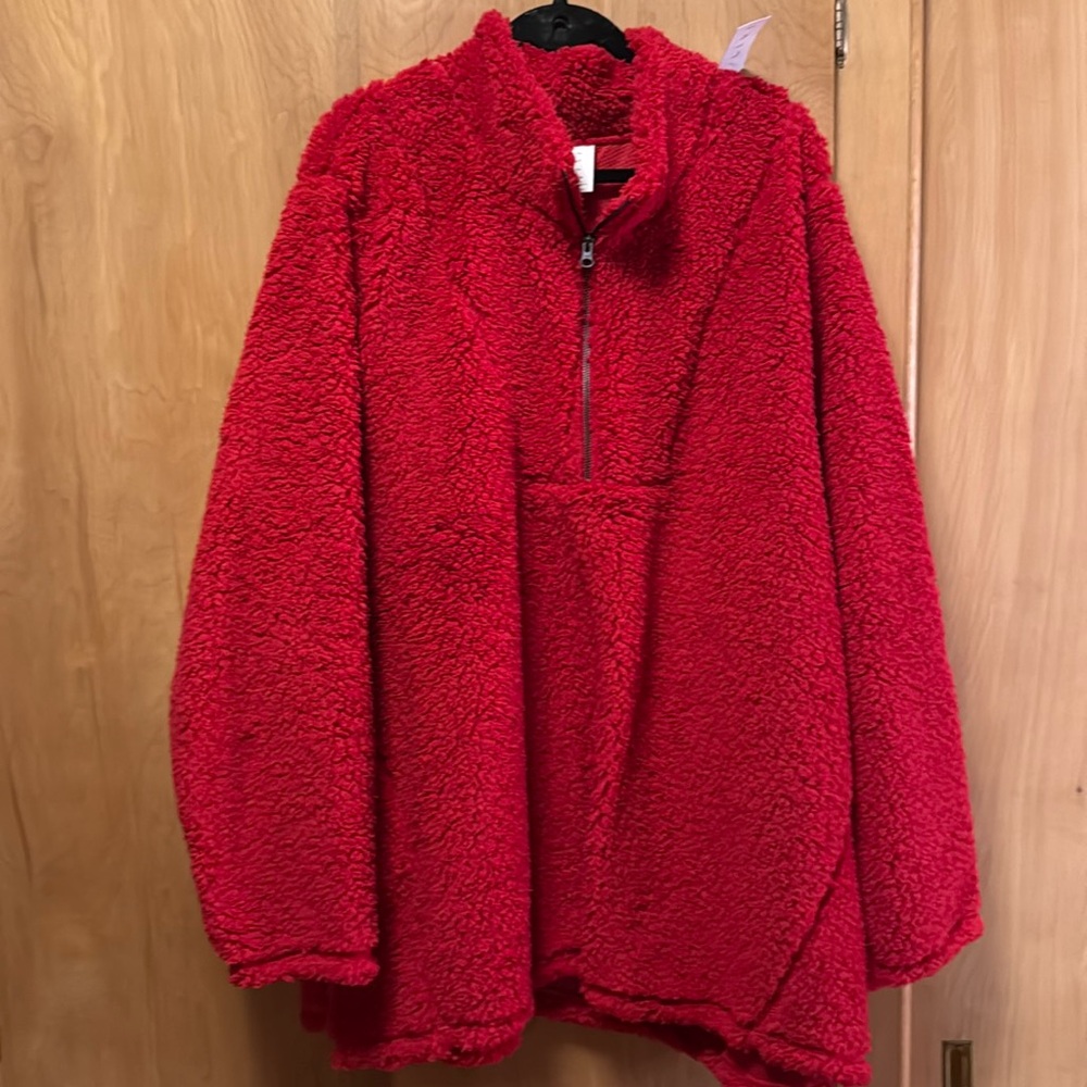 Super cozy half zip Sherpa pullover